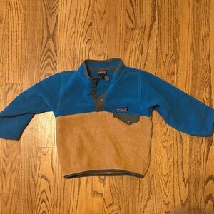 Patagonia Kids' Blue and Brown Fleece Pullover